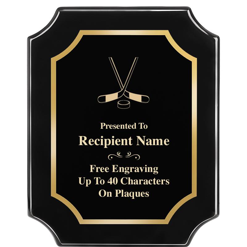 8"X10" SCALLOPED EBONY PLAQUE