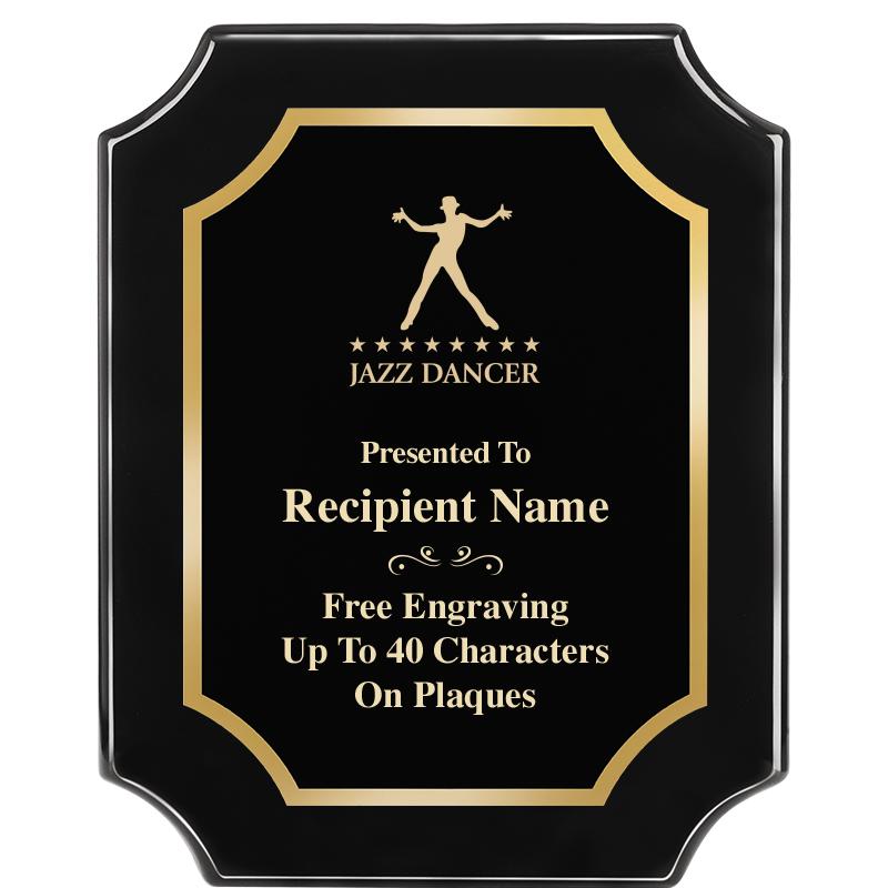 8"X10" SCALLOPED EBONY PLAQUE