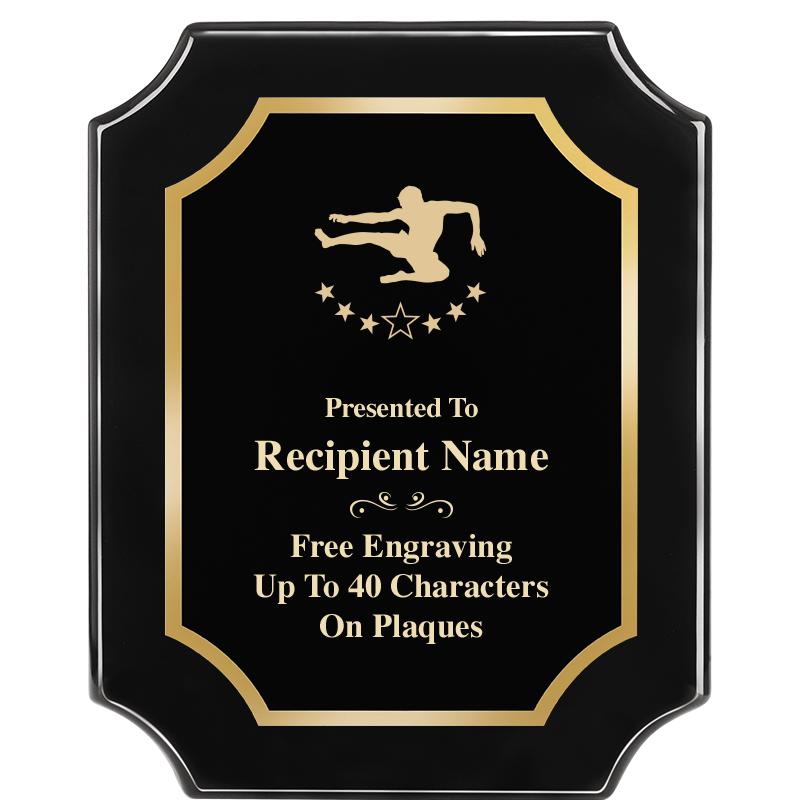 8"X10" SCALLOPED EBONY PLAQUE