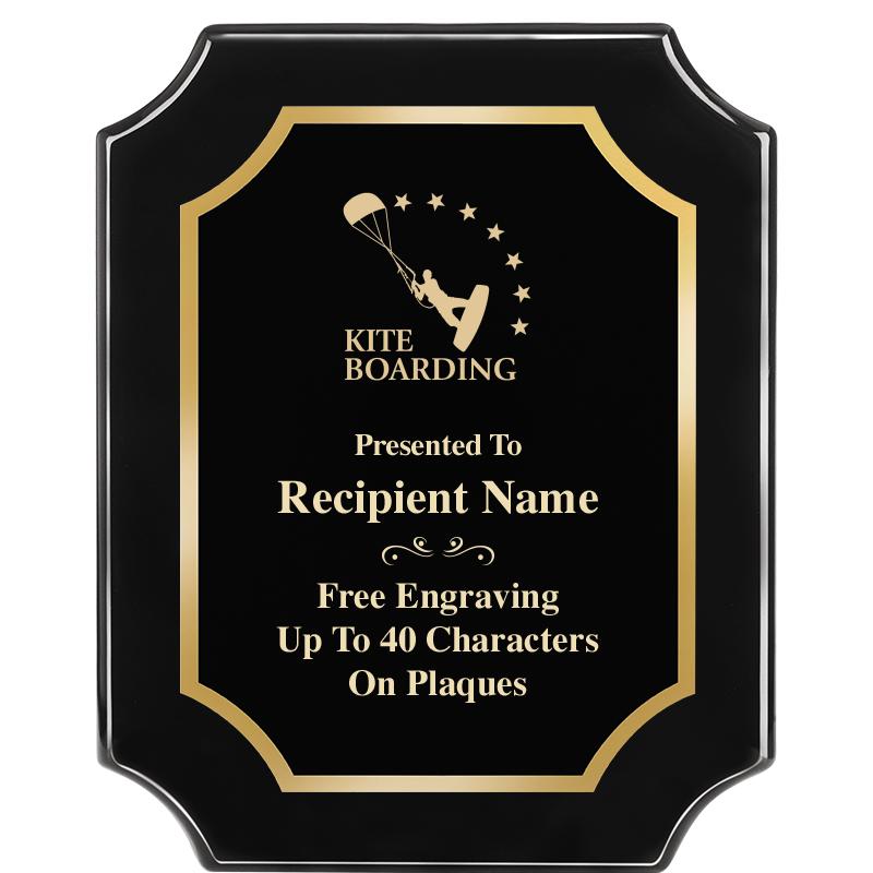 8"X10" SCALLOPED EBONY PLAQUE