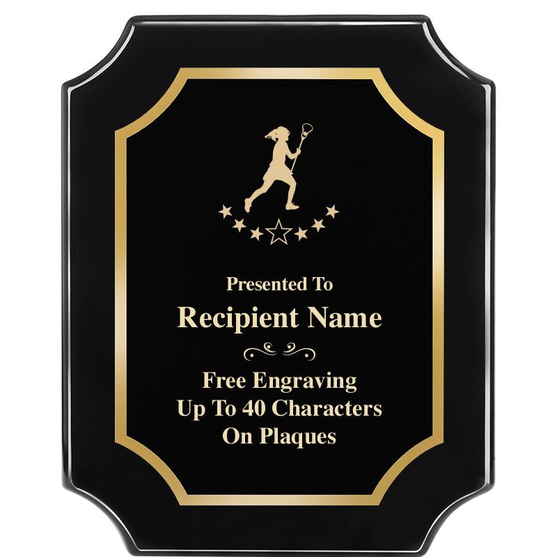 8"X10" SCALLOPED EBONY PLAQUE