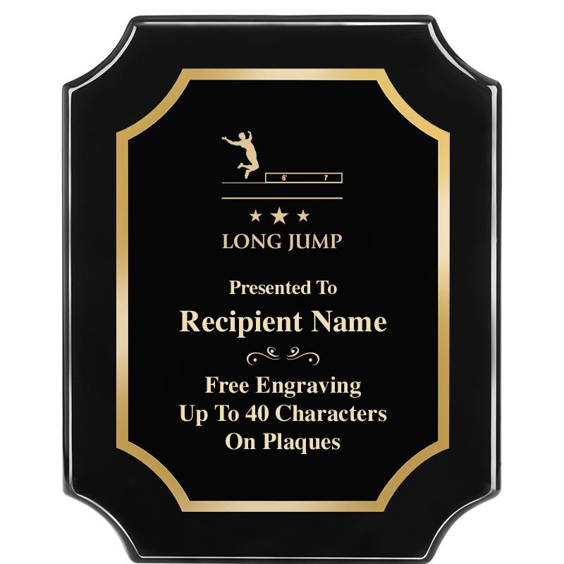 8"X10" SCALLOPED EBONY PLAQUE