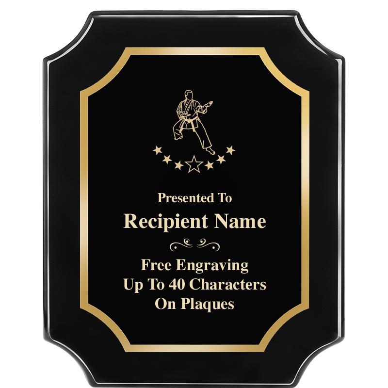 8"X10" SCALLOPED EBONY PLAQUE