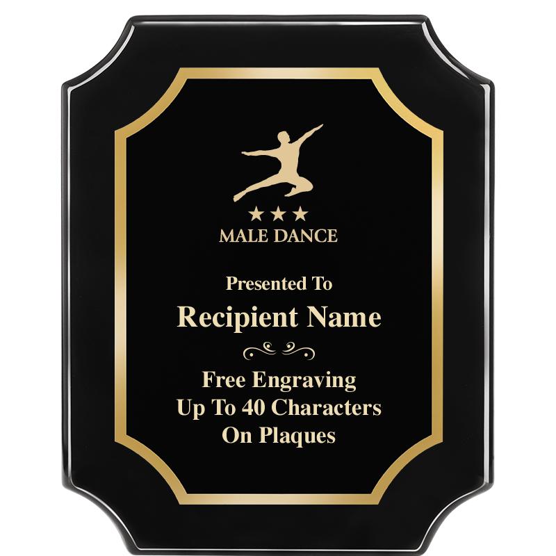 8"X10" SCALLOPED EBONY PLAQUE