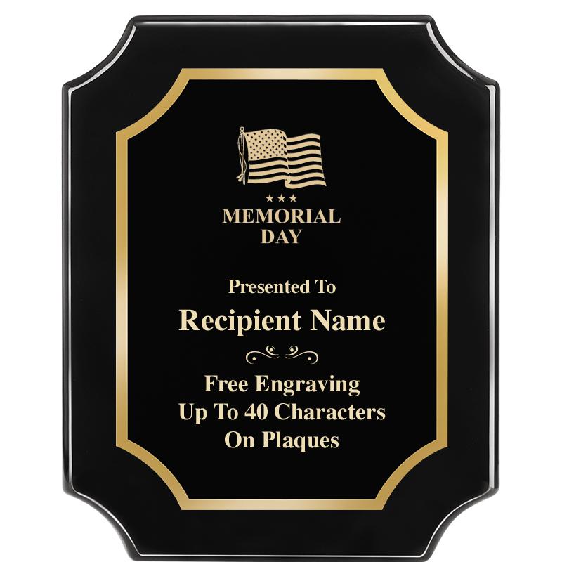 8"X10" SCALLOPED EBONY PLAQUE