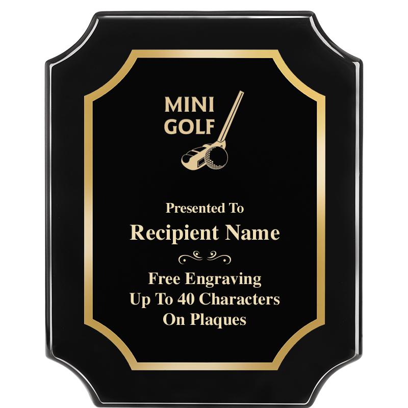 8"X10" SCALLOPED EBONY PLAQUE