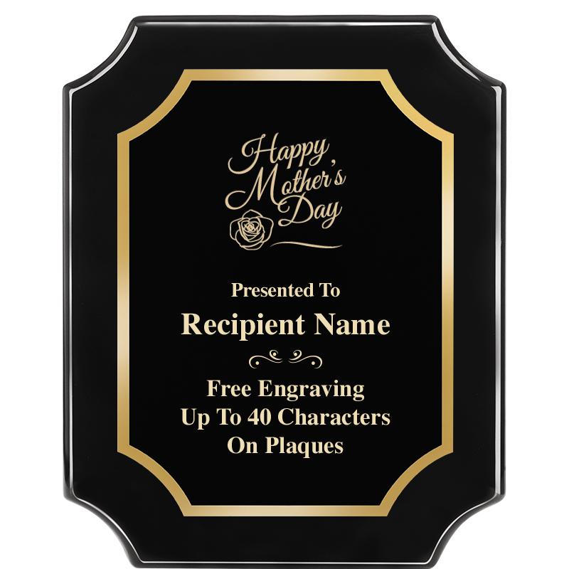 8"X10" SCALLOPED EBONY PLAQUE