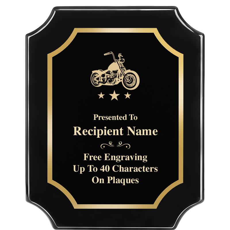 8"X10" SCALLOPED EBONY PLAQUE