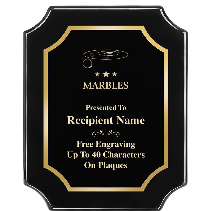 8"X10" SCALLOPED EBONY PLAQUE