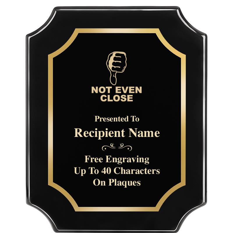 8"X10" SCALLOPED EBONY PLAQUE