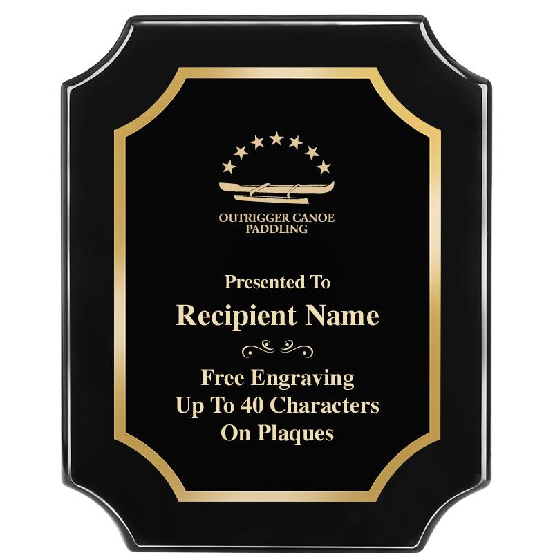 8"X10" SCALLOPED EBONY PLAQUE