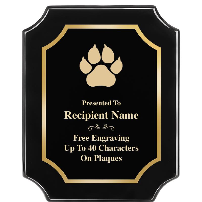 8"X10" SCALLOPED EBONY PLAQUE