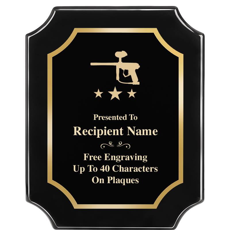 8"X10" SCALLOPED EBONY PLAQUE