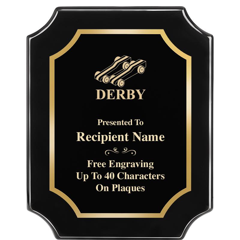 8"X10" SCALLOPED EBONY PLAQUE