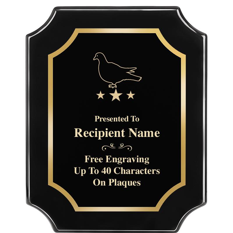 8"X10" SCALLOPED EBONY PLAQUE