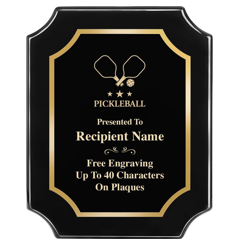 8"X10" SCALLOPED EBONY PLAQUE