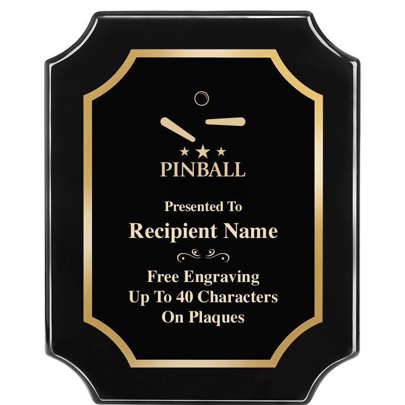 8"X10" SCALLOPED EBONY PLAQUE