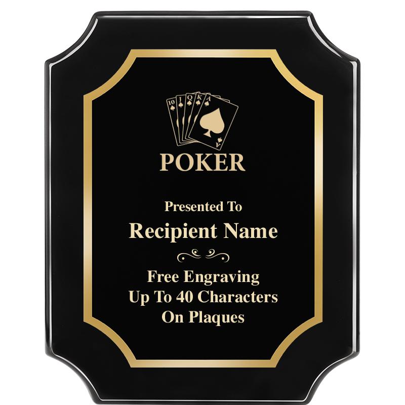 8"X10" SCALLOPED EBONY PLAQUE