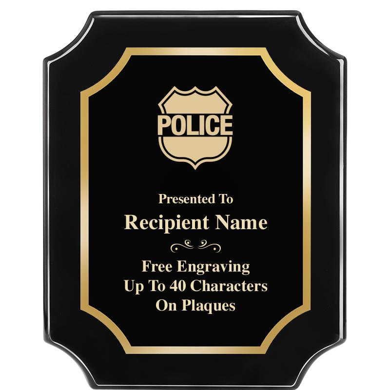 8"X10" SCALLOPED EBONY PLAQUE