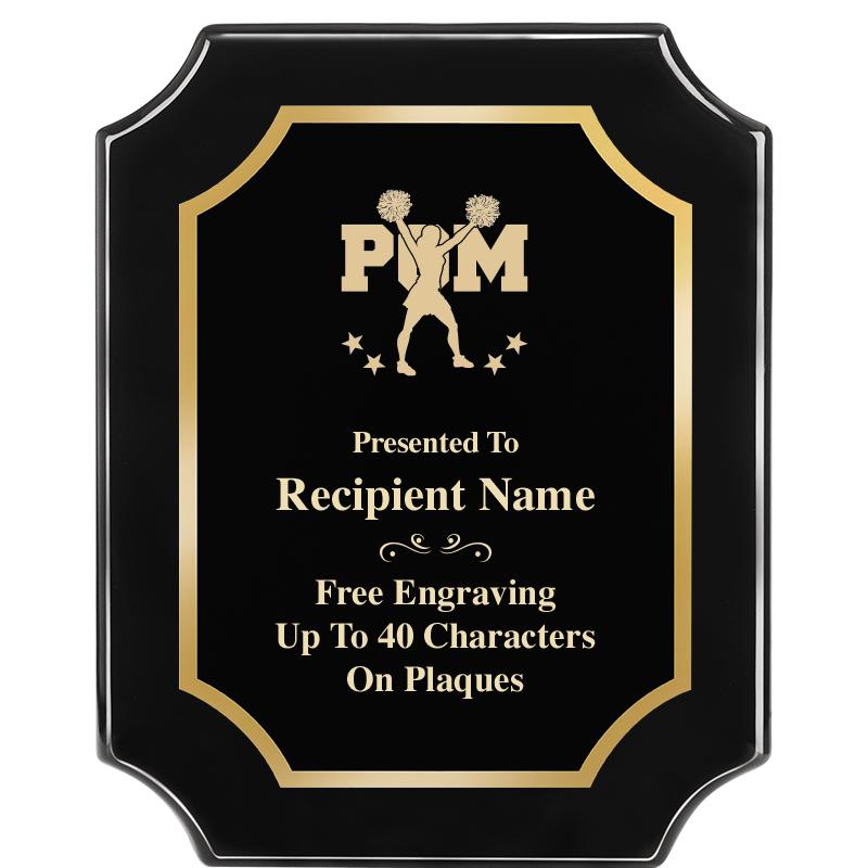 8"X10" SCALLOPED EBONY PLAQUE