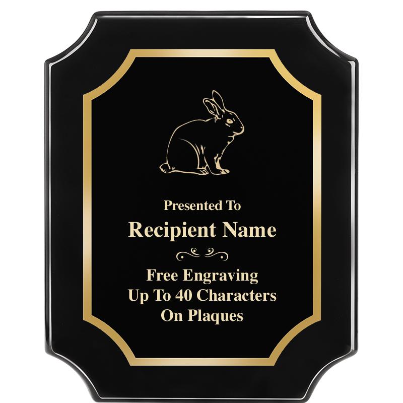 8"X10" SCALLOPED EBONY PLAQUE