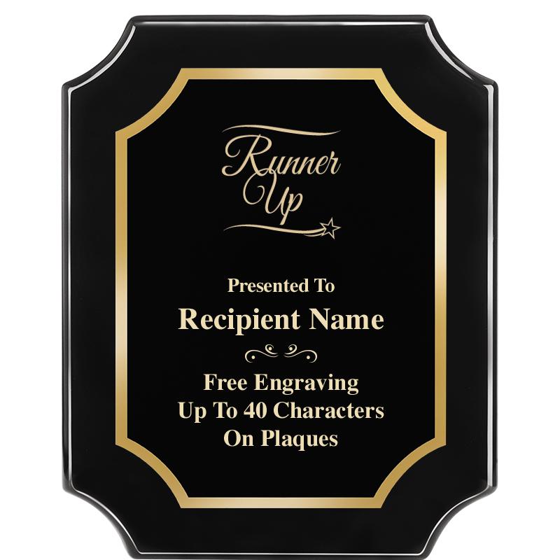 8"X10" SCALLOPED EBONY PLAQUE