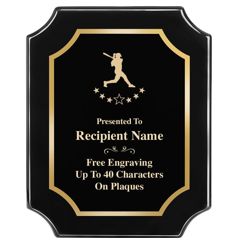 8"X10" SCALLOPED EBONY PLAQUE