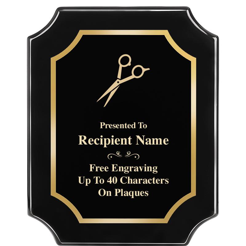 8"X10" SCALLOPED EBONY PLAQUE