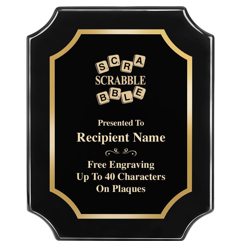 8"X10" SCALLOPED EBONY PLAQUE