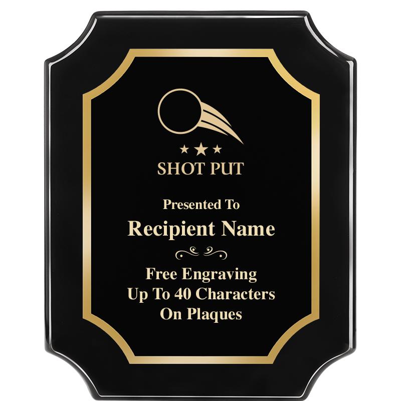 8"X10" SCALLOPED EBONY PLAQUE