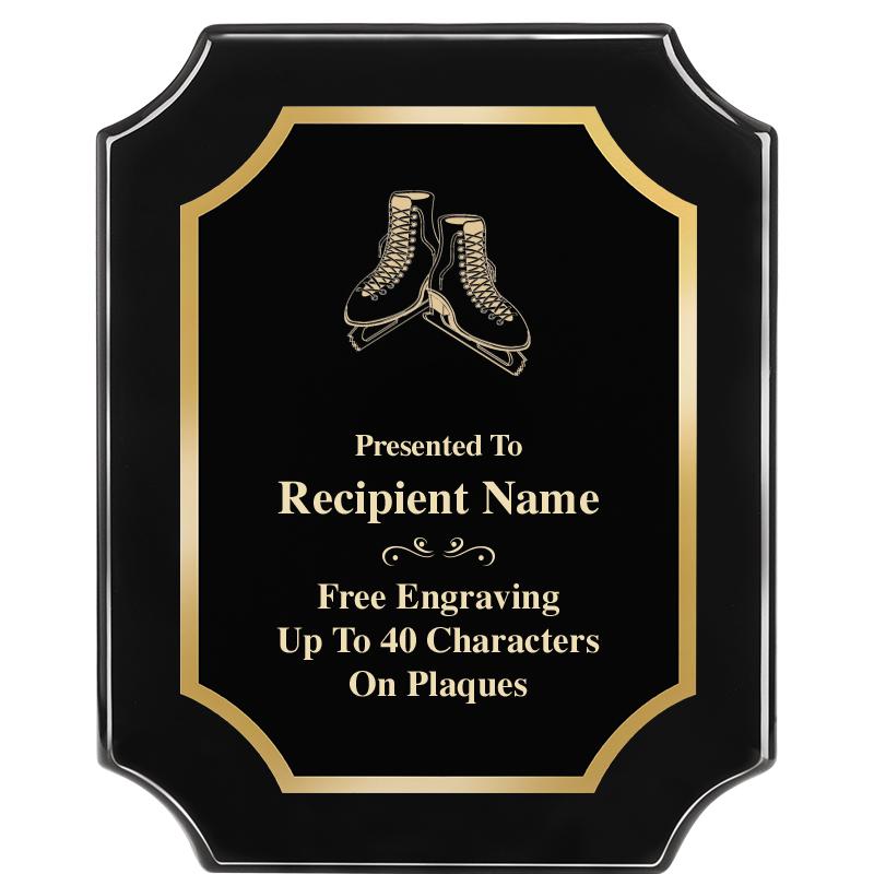 8"X10" SCALLOPED EBONY PLAQUE