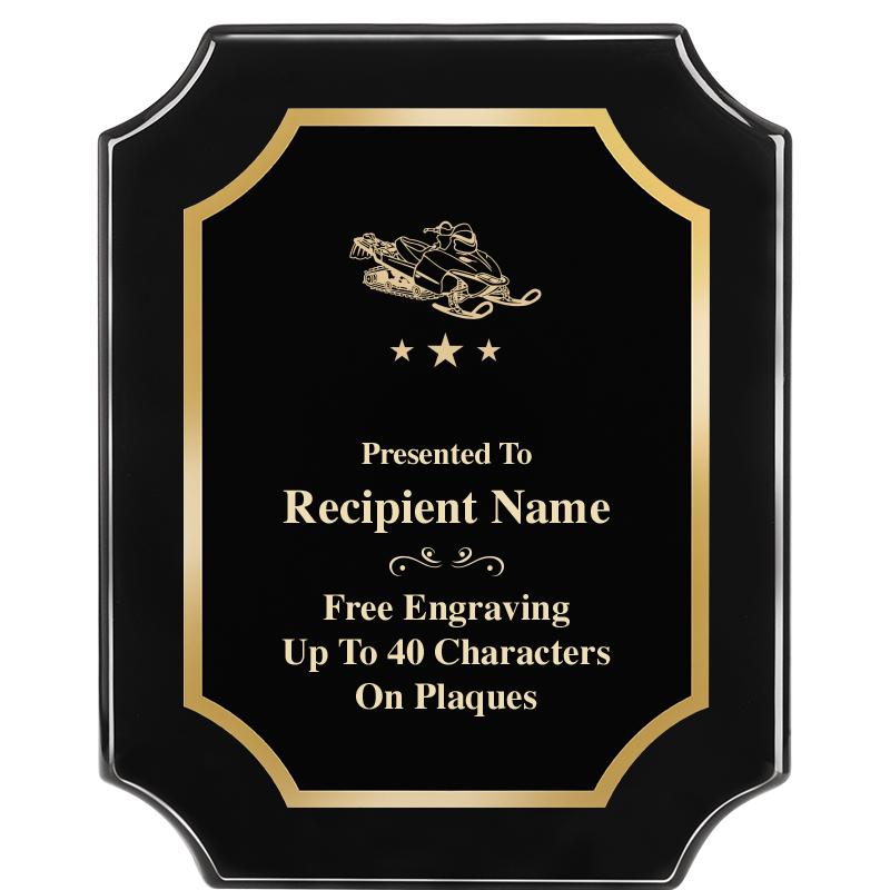 8"X10" SCALLOPED EBONY PLAQUE