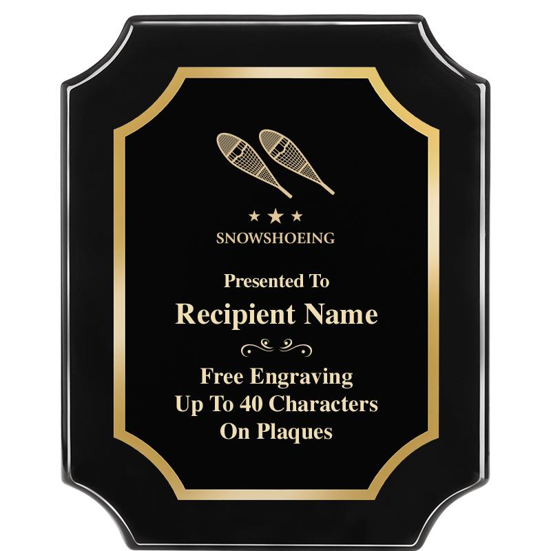 8"X10" SCALLOPED EBONY PLAQUE