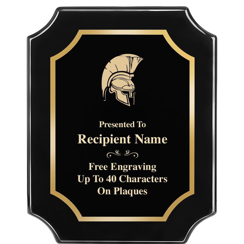 8"X10" SCALLOPED EBONY PLAQUE