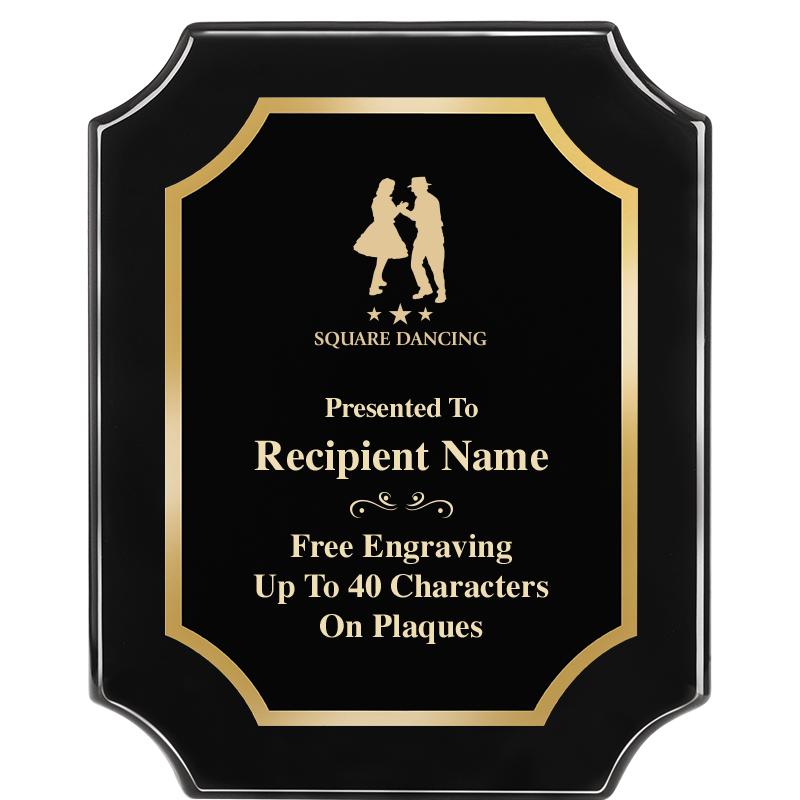 8"X10" SCALLOPED EBONY PLAQUE