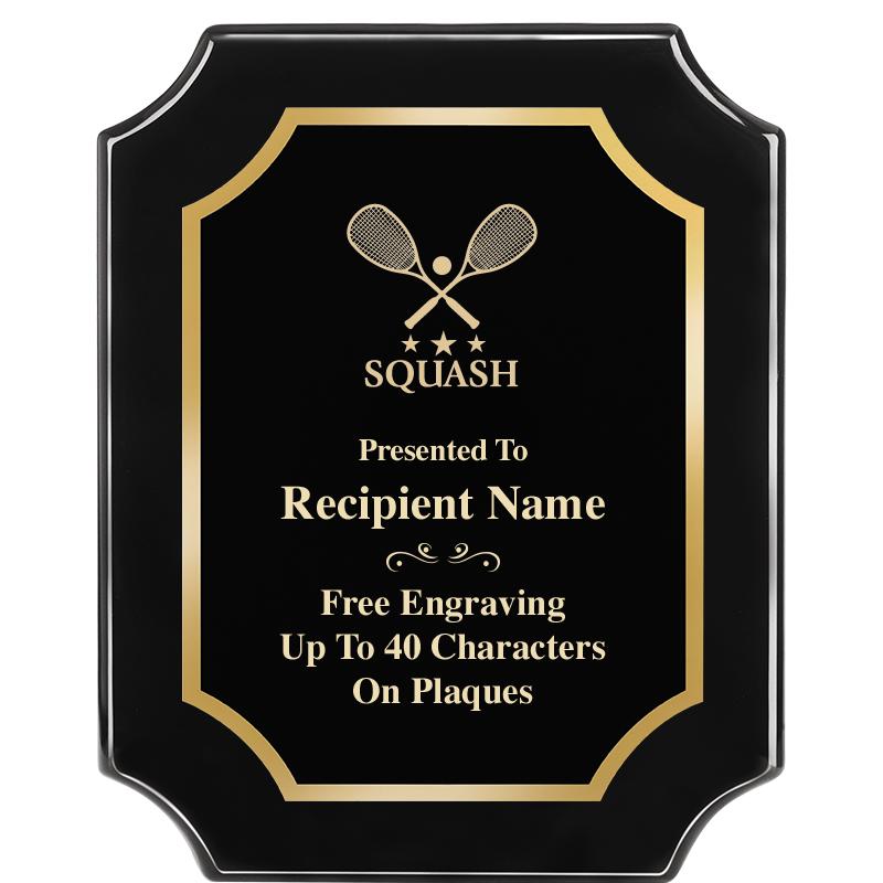 8"X10" SCALLOPED EBONY PLAQUE