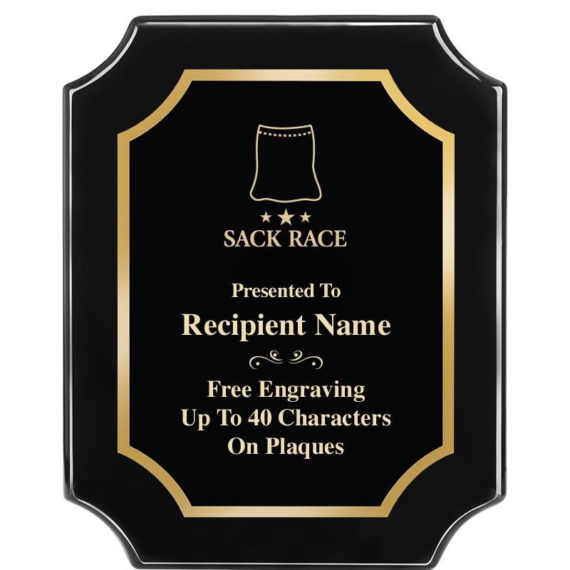 8"X10" SCALLOPED EBONY PLAQUE