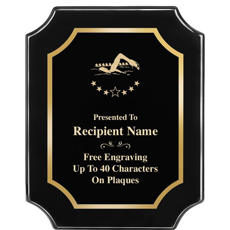 8"X10" SCALLOPED EBONY PLAQUE