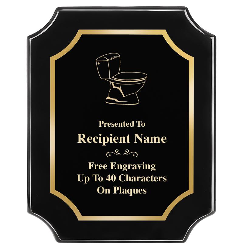 8"X10" SCALLOPED EBONY PLAQUE