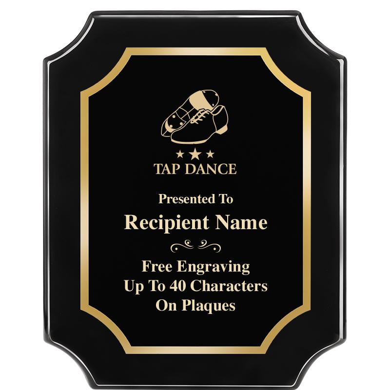 8"X10" SCALLOPED EBONY PLAQUE