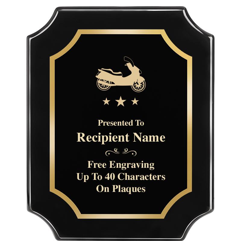 8"X10" SCALLOPED EBONY PLAQUE