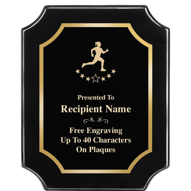 8"X10" SCALLOPED EBONY PLAQUE