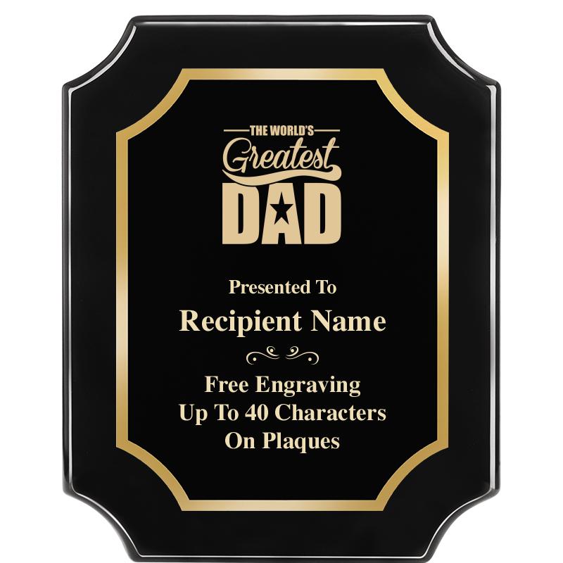 8"X10" SCALLOPED EBONY PLAQUE