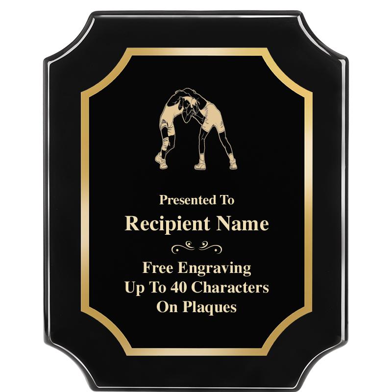 8"X10" SCALLOPED EBONY PLAQUE