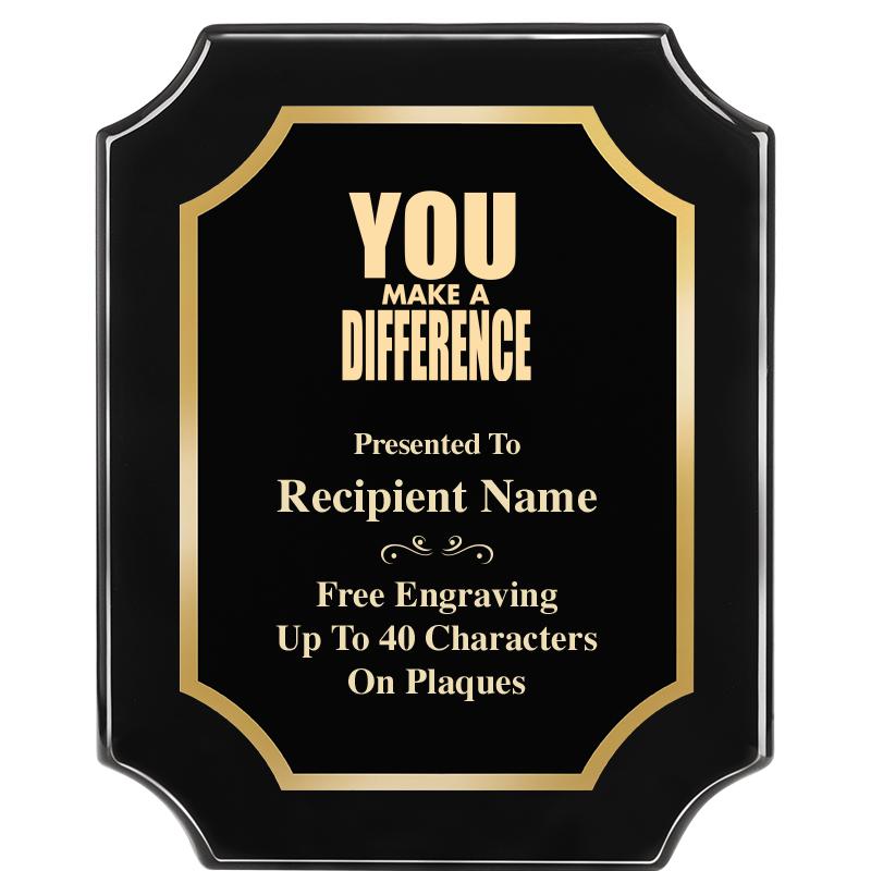 8"X10" SCALLOPED EBONY PLAQUE