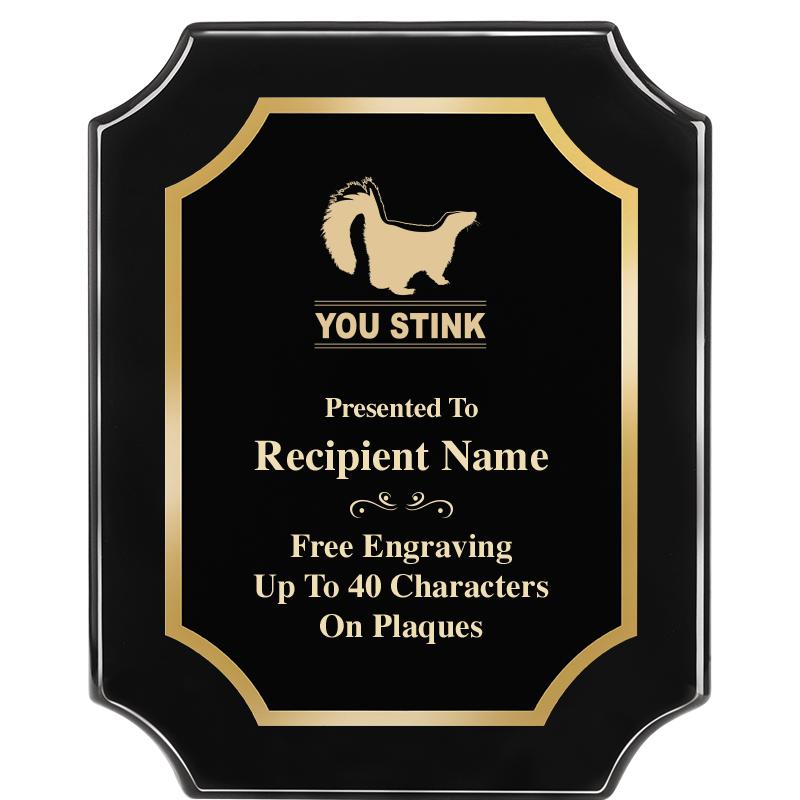 8"X10" SCALLOPED EBONY PLAQUE