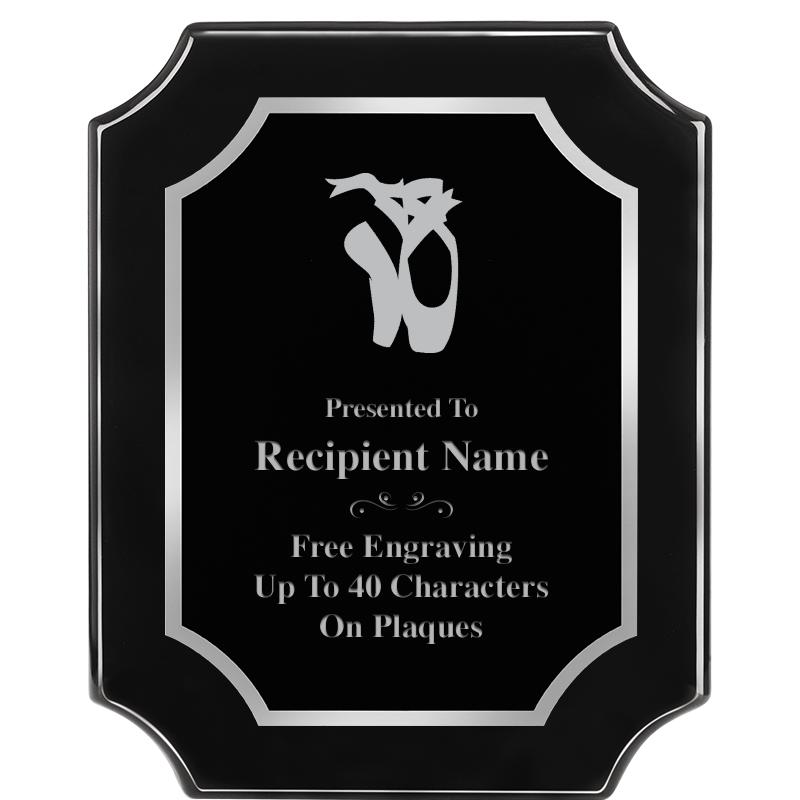 8X10 SCALLOPED EBONY SLV PLQ