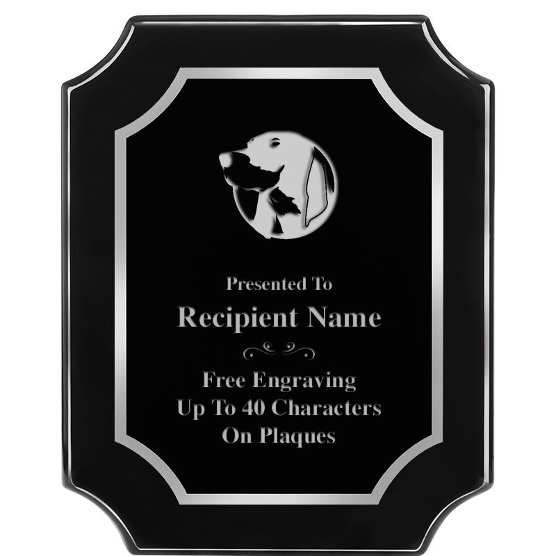 8X10 SCALLOPED EBONY SLV PLQ