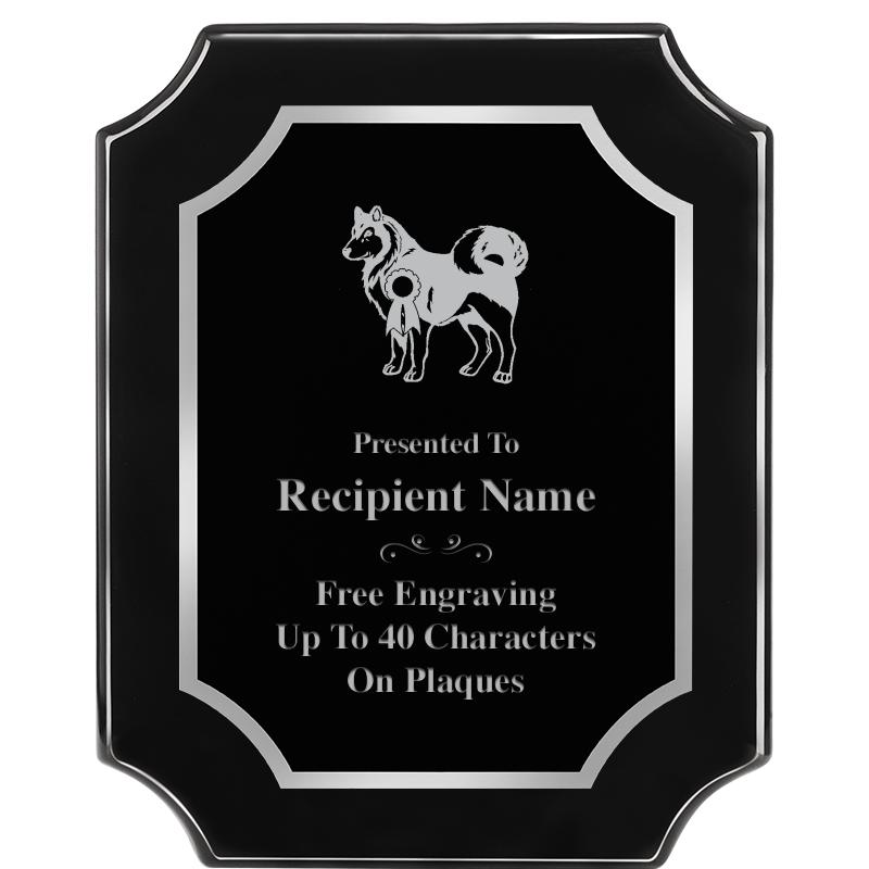 8X10 SCALLOPED EBONY SLV PLQ