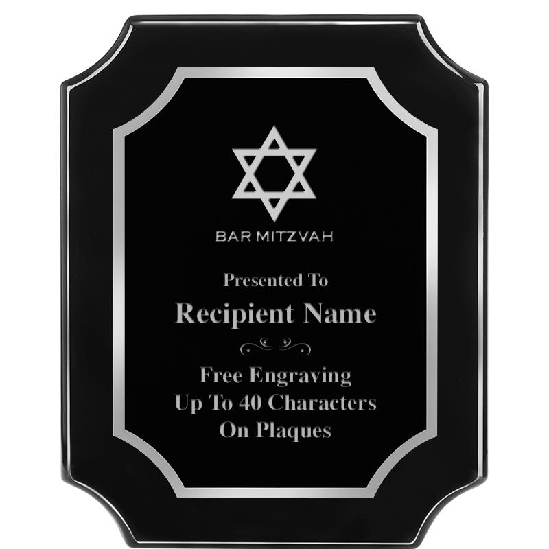 8X10 SCALLOPED EBONY SLV PLQ